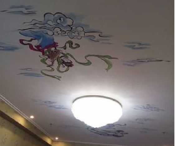 仙游如何快速绘制天花板上的手绘墙？