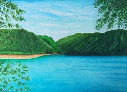 仙游在墙绘中，如何绘画绿水青山？